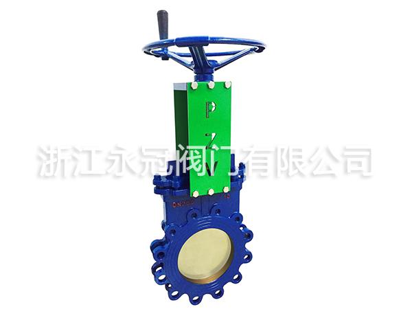 手動偏心(xīn)暗杆刀閘閥(fa)PZ43H