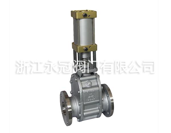 不鏽鋼氣(qì)動陶瓷雙(shuāng)閘闆閥Z644TC