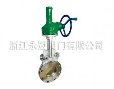 手動傘(sǎn)齒輪不鏽鋼刀(dāo)閘閥PZ573W