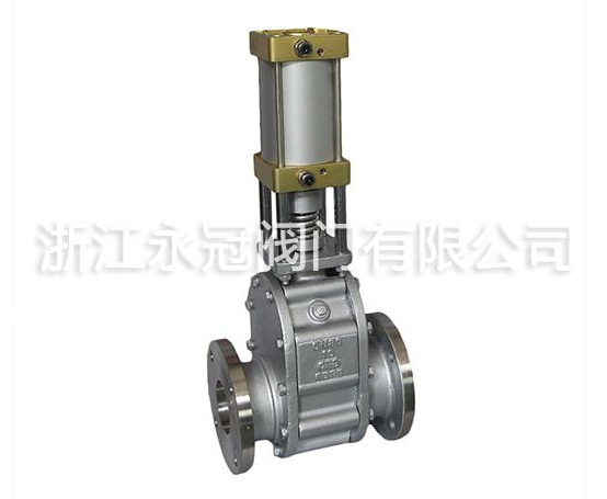 氣(qì)動陶瓷雙(shuāng)閘闆閥