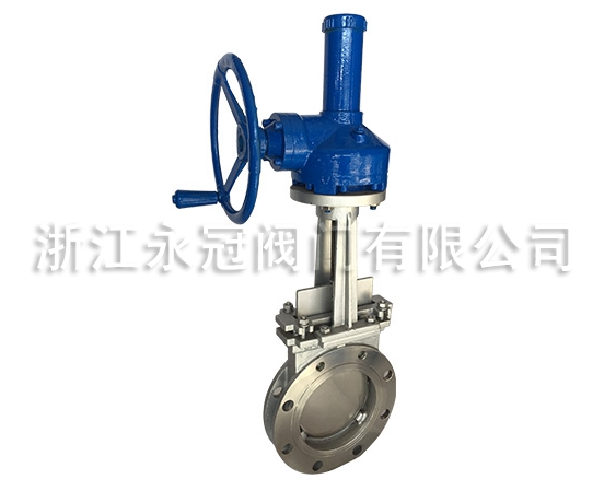 手動傘(san)齒輪刀閘(zha)閥