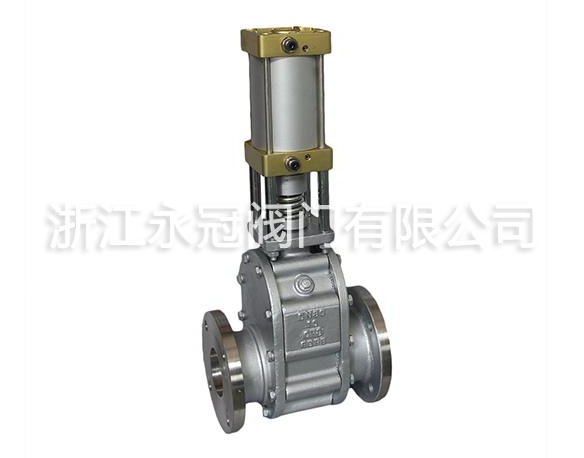 氣動陶(tao)瓷雙閘闆閥(fa)